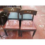 A near pair of Regency mahogany dining chairs