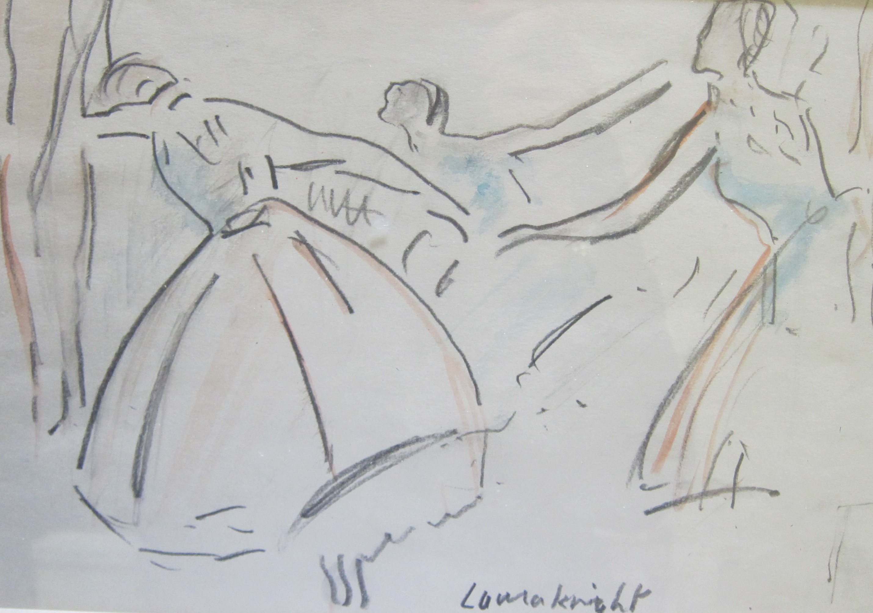 English School (20th Century) Ballerinas Pencil and wash Signed Laura Knight 18.5cm x 27.5cm and - Image 2 of 2