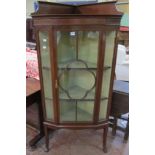 An Edwardian corner china display cabinet. 74cm x 155cm