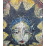 David Mcnae Boyne (Scottish) Head of a woman Oil on canvas Inscribed to verso 36cm x 30.5cm
