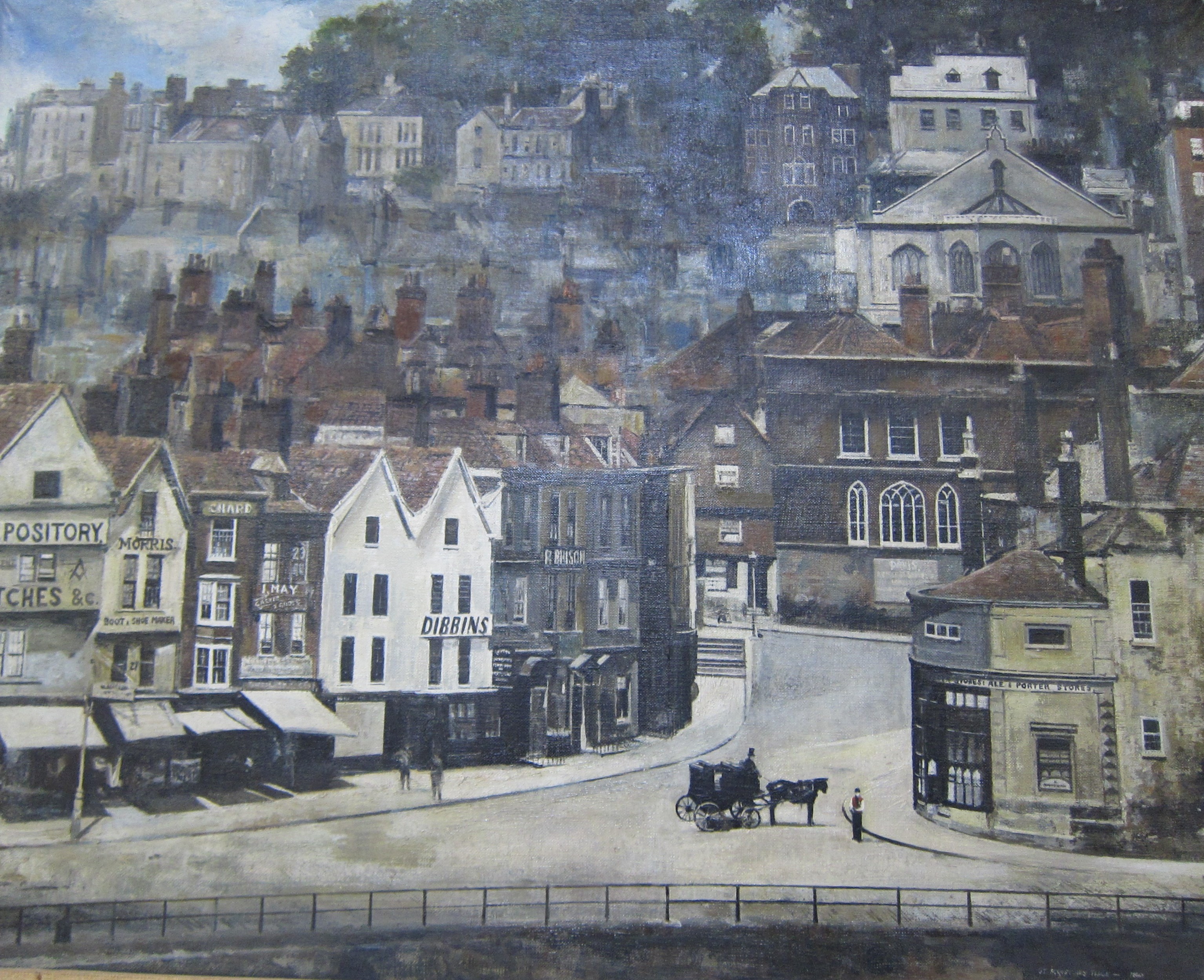 S..Miller (20th Century School) 'St. Augustines Place, 1860' Oil on canvas Signed lower right 53cm x