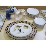 A quantity of glassware and china to include a Bristol 'Cromer' pattern part dinner service, etc