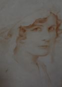 Adam Rothwell Portraits of maidens Pastels studies, a pair Signed lower right 45.5cm x 28.5cm