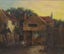 Continental School (19th Century) Street scene with tavern Oil on canvas Unsigned 24.5cm x 29.5cm;