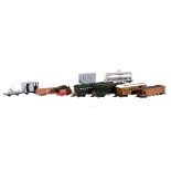 A Collection of G Gauge Rolling Stock, to include four Southern carriages with double bogies