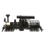 A 45mm gauge American Shay type 4-0-4 Locomotive. with tradition and central vertical boiler, twin