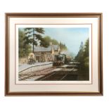 Don Breckon Limited Edition Print, Side tank Locomotive No 4401 at Much Wemlock Station. No 301 of