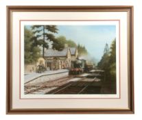 Don Breckon Limited Edition Print, Side tank Locomotive No 4401 at Much Wemlock Station. No 301 of