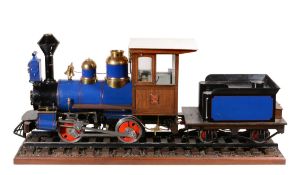 A bronze medal winning model of a 5 inch gauge 0-4-0 American style tender Porter Locomotive No 8,