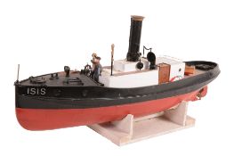 A wooden model of steam boat ¯rican Queen', having vertical moch boiler and vertical single