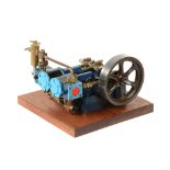 A Stuart Turner model Score twin cylinder horizontal mill engine, with metal clad cylinders ¾ inch