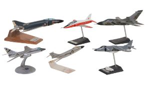 Aircraft models : a collection of six desk-top static models, including a McDonnell 'Phantom II' in
