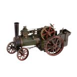 An approximate 3/4 inch to the foot model of an agricultural Traction Engine, having single flue