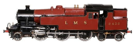 A Silver medal winning 3 1/2 inch gauge model of a 2-6-4 LMS side tank locomotive, No.2435 , built