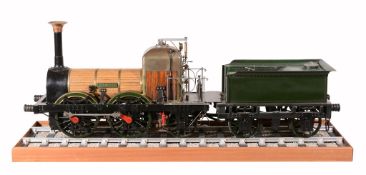 A Bronze award winning 5" gauge model of the Liverpool & Manchester Lion 0-4-2 tender locomotive