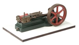 A model of a Stuart Turner S50 horizontal mill steam engine, built by the late Mr Len Braitch of