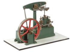 A well engineered model of a Stuart Turner beam engine, built by the late Mr Len Braitch of