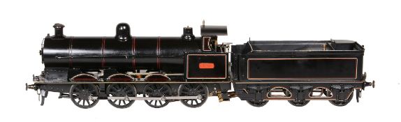 A well engineered Gauge 3 model of a LNWR Super D 0-8-0 Freight Locomotive and Tender No 485 Crewe