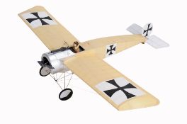 Fokker Eindekker : a well-constructed free-flight model, with tissue covered wood airframe finished