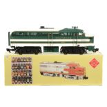 A boxed Aristo Craft G Gauge model of a Diesel Locomotive ALCO FA-1 , Art-22019 SR/Southern Railway