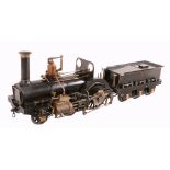 A well engineered 5" gauge model of a London Chatham and Dover Railway 4-2-0 tender locomotive '