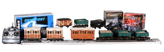 A collection of G Gauge Rolling stock and Accessories, to include 0-4-0 Power car, pair of BLR