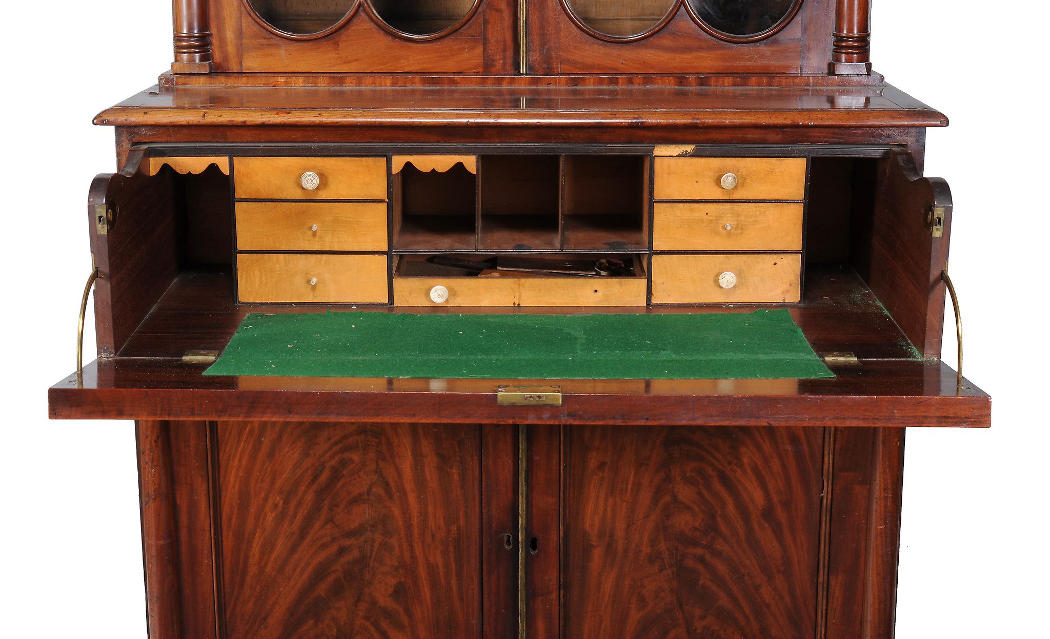 A late Regency mahogany secretaire bookcase , circa 1820  A late Regency mahogany secretaire
