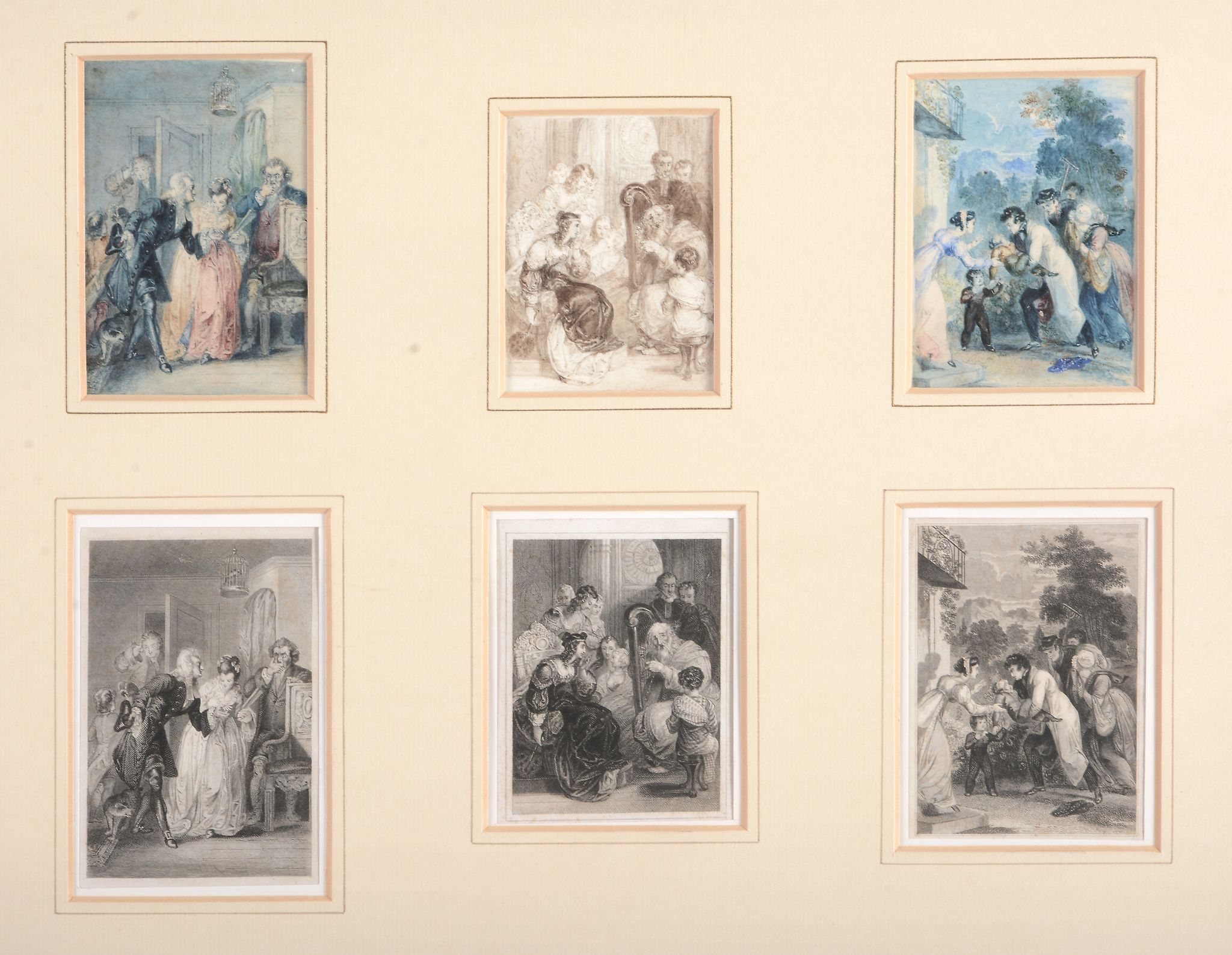 James Duffield Harding (1798-1863) - Three original designs for book illustrations Watercolour,