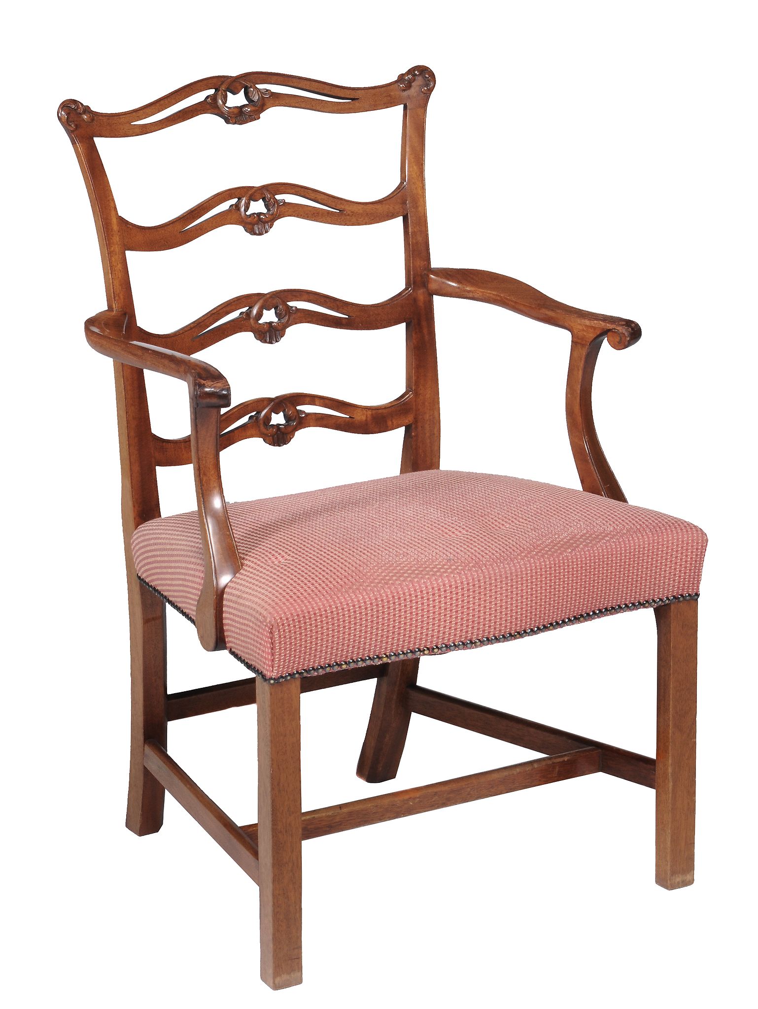 A set of ten mahogany dining chairs in George III style, 20th century  A set of ten mahogany - Image 2 of 2