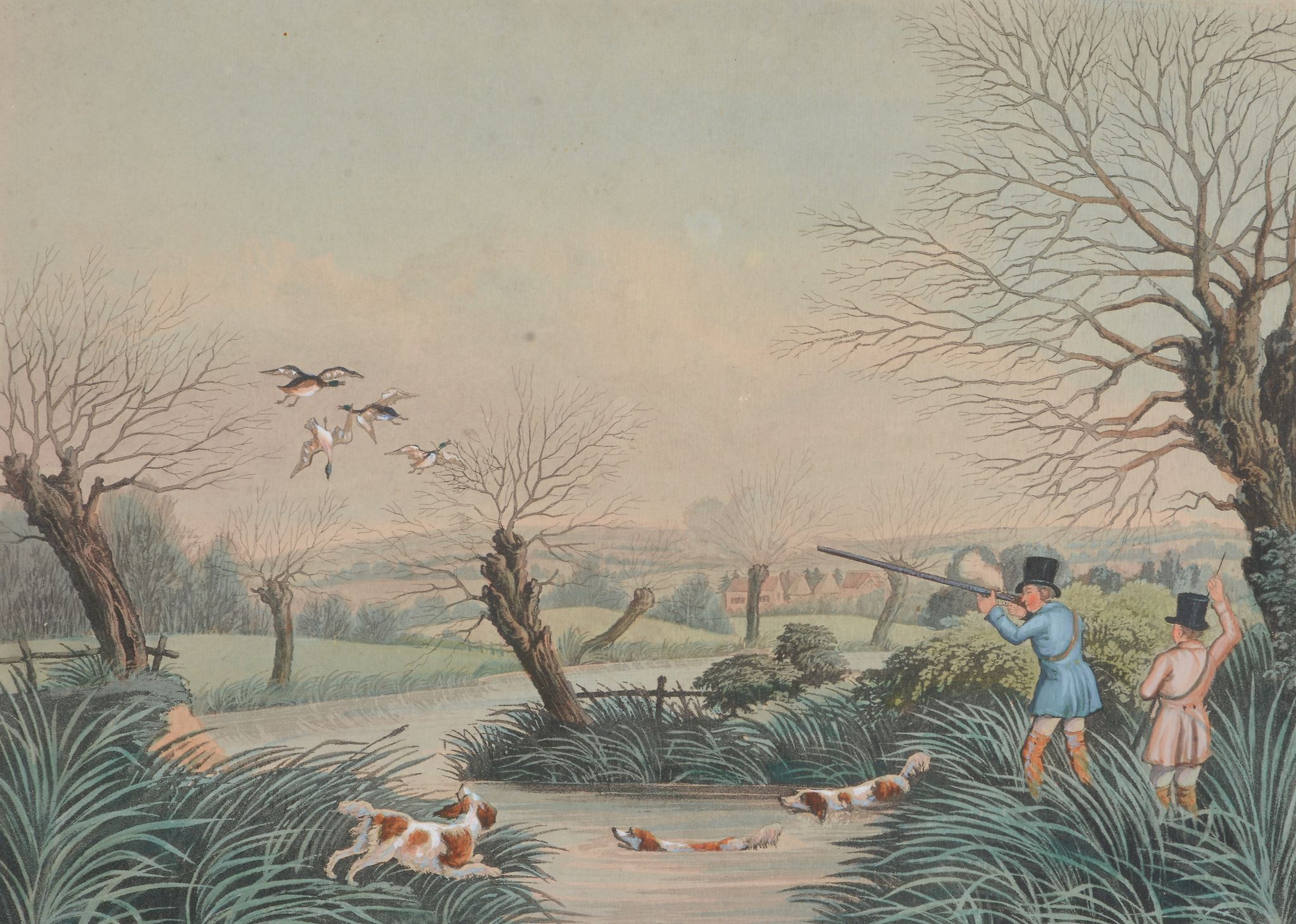 Robert Havell Jr. (1793-1878) - Wild Duck Shooting; Partridge Shooting; Snipe Shooting; Pheasant - Image 7 of 9