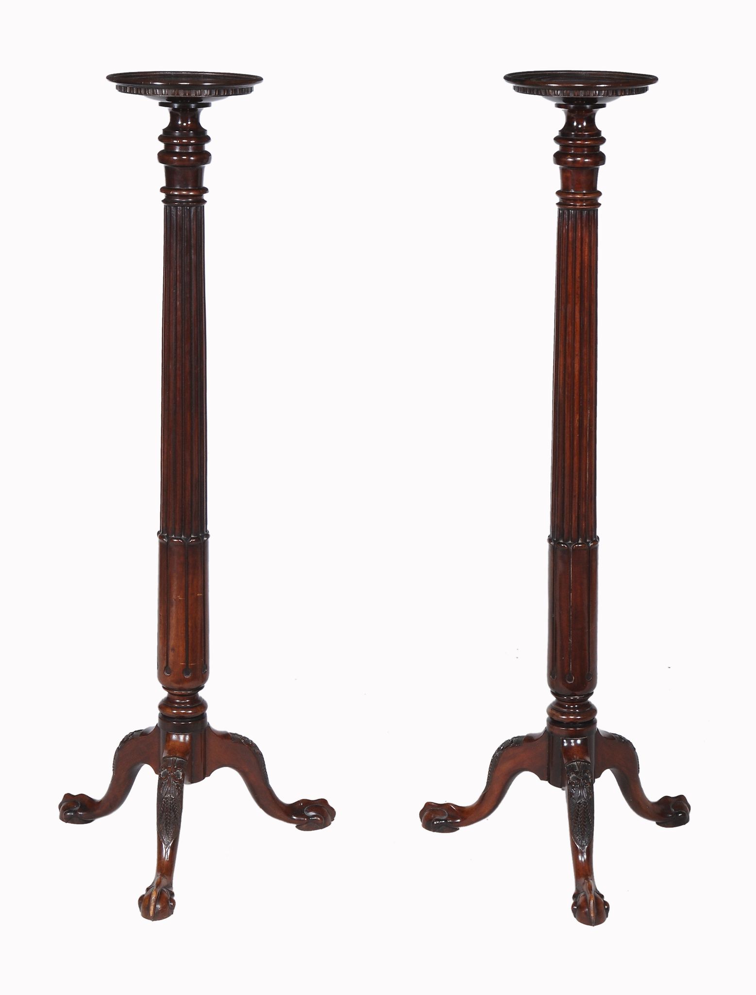 A pair of mahogany torcheres , mid 19th century  A pair of  mahogany torcheres  , mid 19th