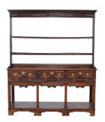 A Shropshire oak dresser , late 18th/early 19th century  A Shropshire oak dresser ,   late 18th/