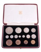 A 1937 George VI specimen set,   fifteen coins, cased (15)