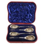 A cased set of four late Victorian silver apostle spoons by William Hutton  &  Sons Ltd.,   London