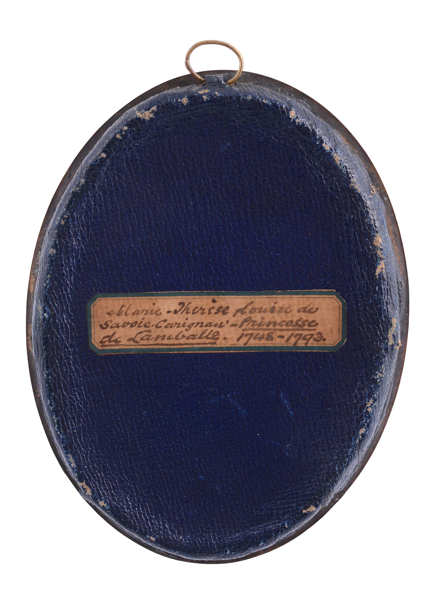 A late 18th century jasper ware oval medallion of Marie-Therese Louise of Savoy-Carignan, - Image 2 of 2