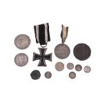 Great War, Iron Cross 1914,   Crimean War, Turkish Crimea Medal 1855, sundry coins including Crown