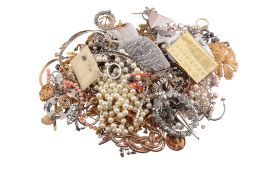 A collection of costume jewellery,   to include: bracelets; necklaces; earrings; brooches; and