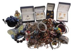 A selection of costume jewellery and jewellery,   to include: cufflinks; bangles; necklaces; rings;