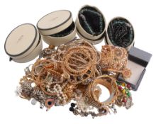 A selection of costume jewellery,   to include: bracelets; necklaces; rings; and other items