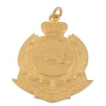 A Royal Hong Kong police Colonial era    medallion,   the centre depicting the Hong Kong waterfront