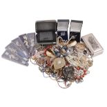 A collection of costume jewellery  , to include: bracelets; rings; earrings and various other items