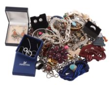 A collection of various costume jewellery  , including; necklaces; ring; bracelets and other items