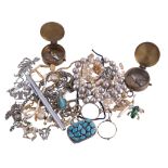 A selection of costume jewellery,   to include: necklaces; brooches; and other items