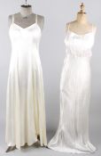 A quantity of cream and ivory coloured slips, dating mainly from the 1930s, 1940s and 1950s,