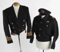 An original Moss Bros Fleet Air Arm naval mess dress uniform; together with a Fleet Air Arm