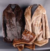 An early 1960s three-quarter length squirrel fur coat by Browns of Chester; together with a fur