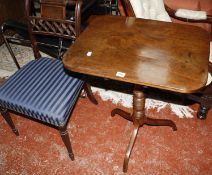 A single Regency chair and a mahogany tilt-top tripod table