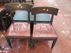 A near pair of Regency mahogany dining chairs  Best Bid