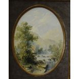 Thomas Creswick R.A. (1811-1869) 'Perthshire' Oil on board Signed with monogram TC Inscribed verso