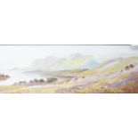J.. Jameson (20th Century School) 'Loch Vorlich' Watercolour Signed lower right 18cm x 53cm; C.. F..